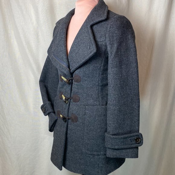 Banana Republic Wool Overcoat in Charcoal Gray - Perfect Condition - Size Small - Picture 6 of 13